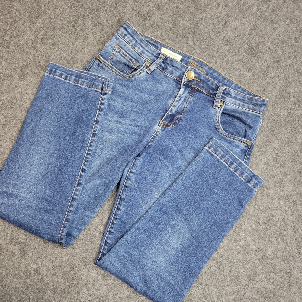 Kut From The Kloth Jeans Womens 4 Blue Denim Stretch Americana Crop Straight Leg
